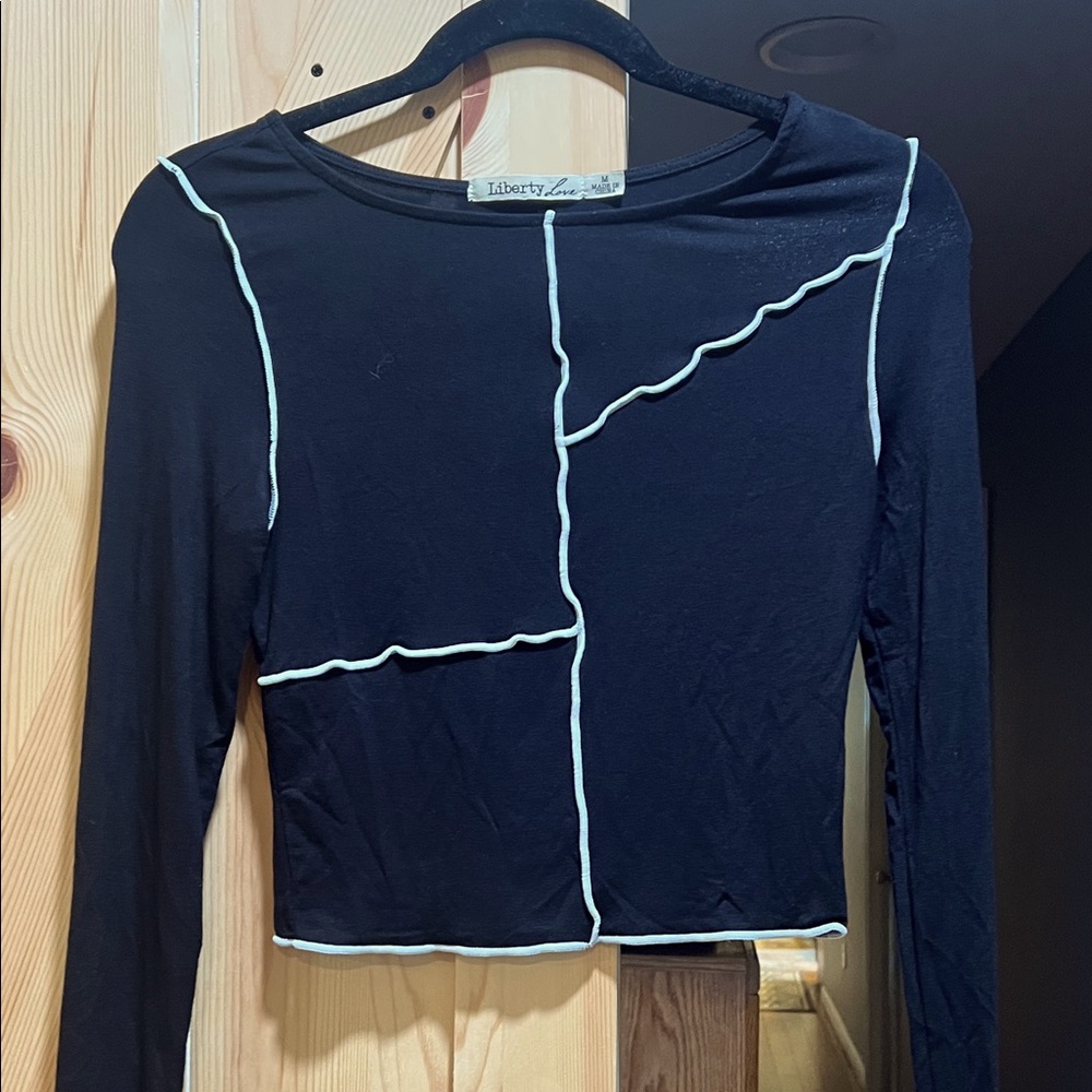 Liberty Black Top with White Accents size medium